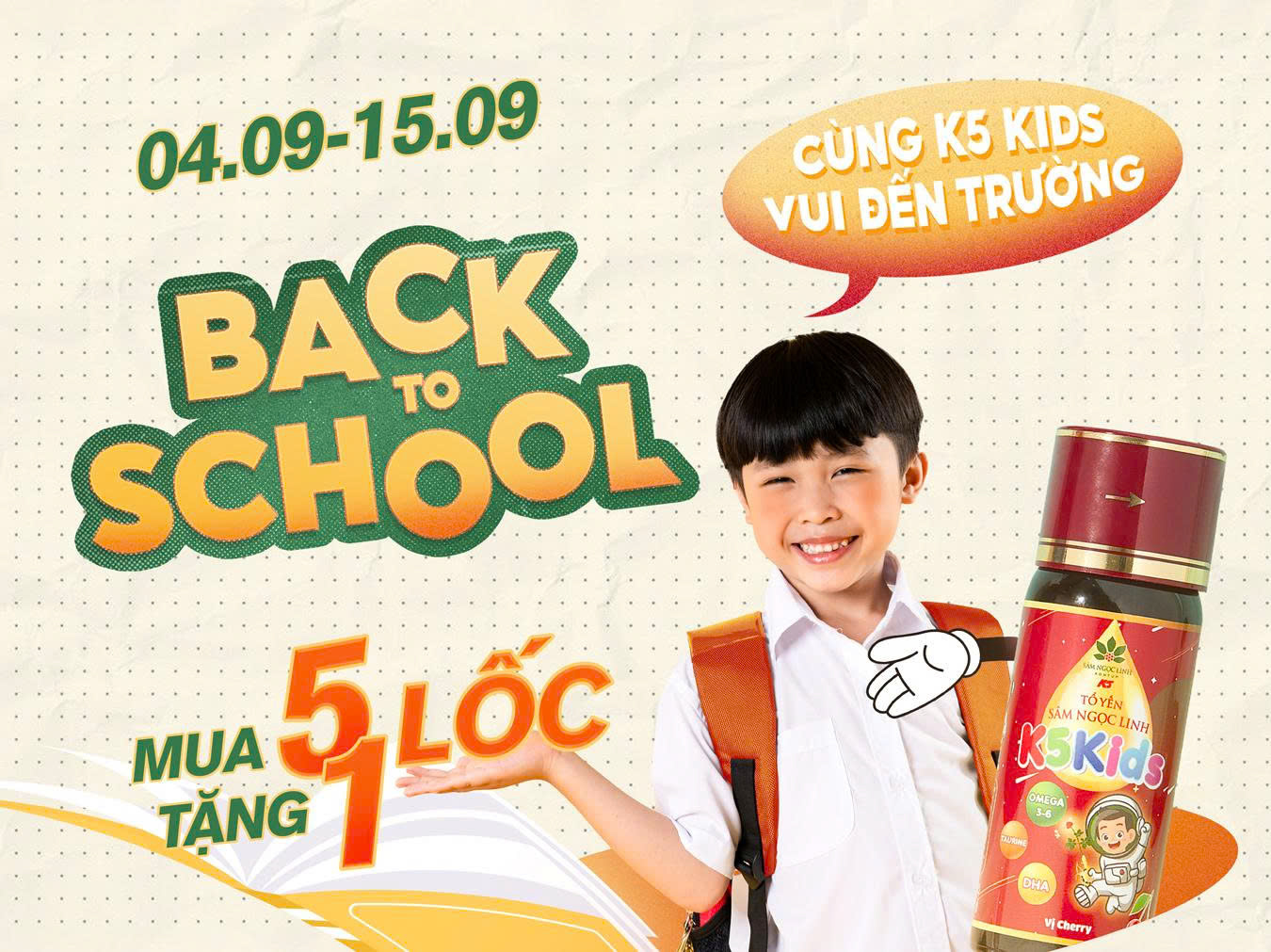 Ưu đãi Yến Kids trong tháng 9 này từ K5.